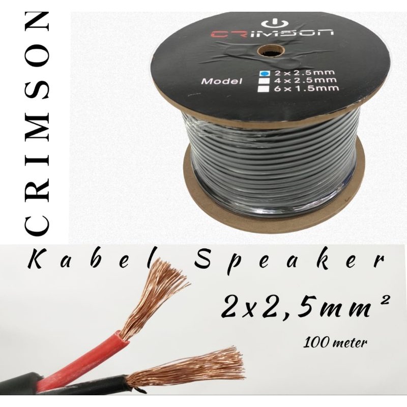 kabel speaker isi 2 ukuran 2x2.5 mm panjang 100m