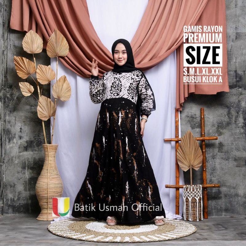 ( S M L XL XXL ) Gamis twill rayon ori gamis terbaru twil gamis syari rayon candi mekar