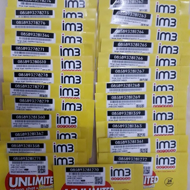 Kartu perdana internet indosat 20Gb siap pakai