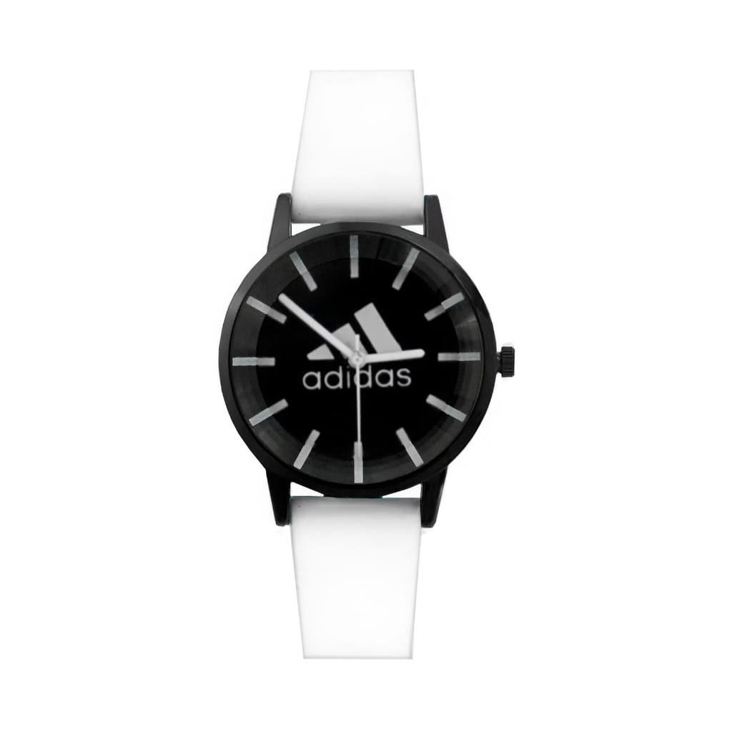 PA Jam Tangan Wanita / Pria Couple Polos Casual Bulat Fashion Analog Quartz Simple Strap Rubber RM020