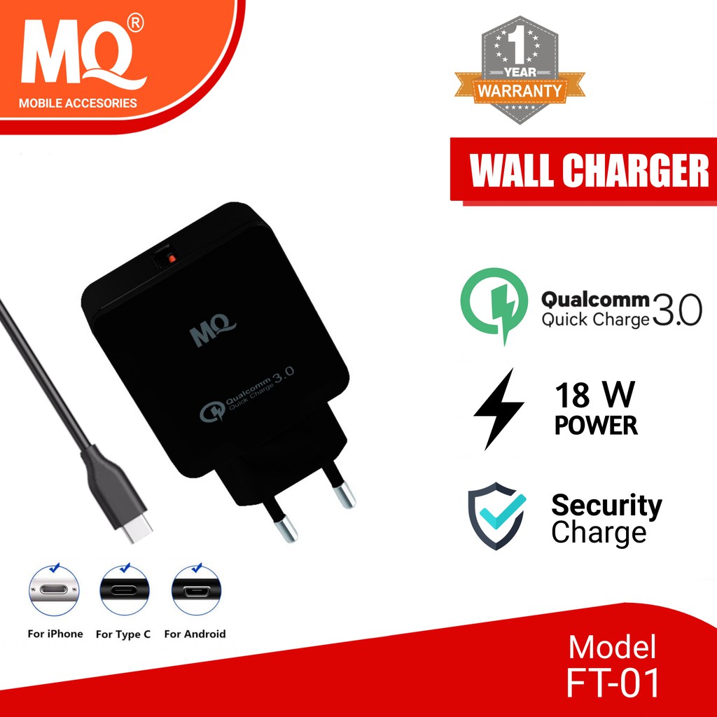 SB Charger Original MQ Fast Charger Power Oval Casan Quick Charge 3.0 HG05