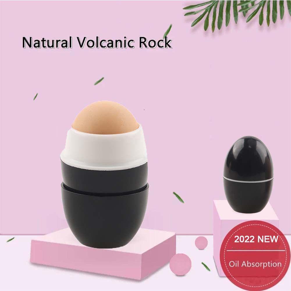 Agustina Natural Volcanic Face Roller Portable Matte Skin Care Alat Membersihkan Pori Minyak Suction Ball Face Penghilang Noda Wajah Bola Pembersih Wajah