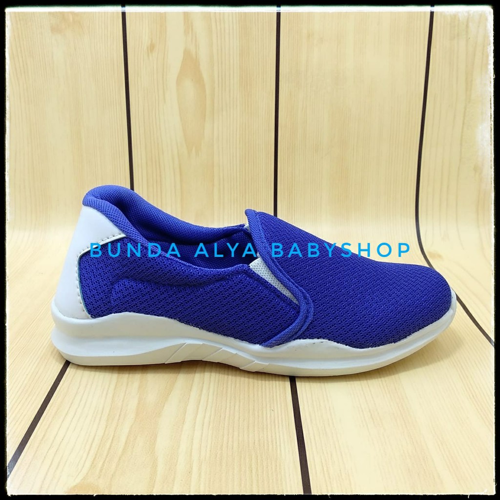 Sepatu Anak Laki Laki Usia 2 3 4 5 6 7 Tahun Sport BIRU Size 22 - 32 - Sepatu Anak Balita Keren Slip On Anti Licin