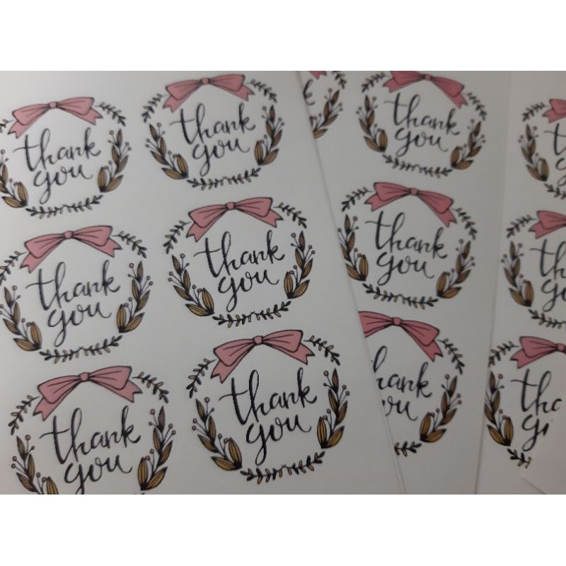 

stiker thank you/sticker thankyou ukuran 4cm