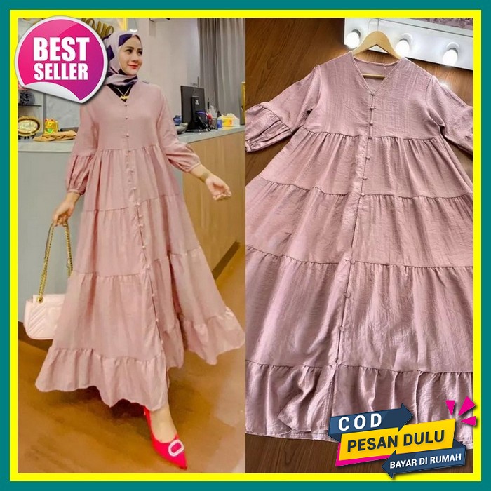 Naila Dress Gamis Wanita Dewasa Terbaru 2022 Elegan Murah Tapi Mewah Gamis Wanita Syari Kekinian Sim