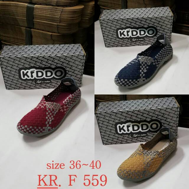 Sepatu Rajut KIDDO F559 Flat ORIGINAL