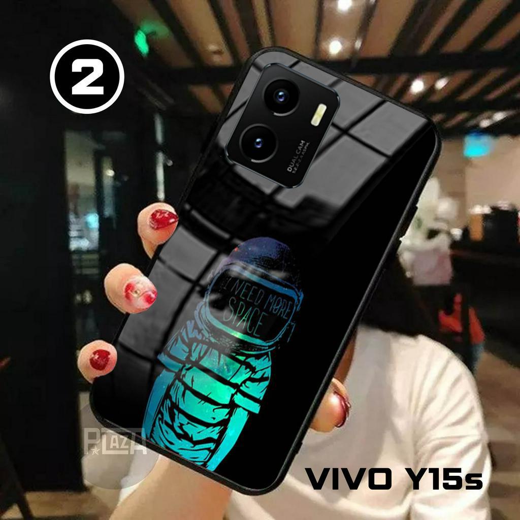 Softcase Glass SPACE [K62] for VIVO Y15s Terbaru CAMERA PROTECT Casing Handphone-Pelindung Handphone