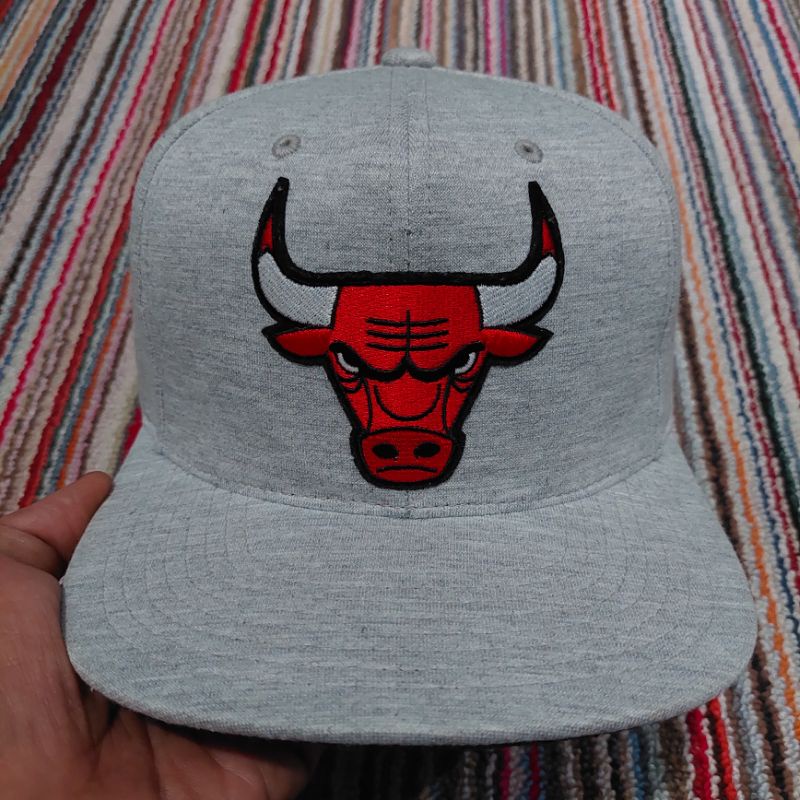 Topi Snapback Mitchell &amp; Ness x Nba Chicago Bulls Tag Sample Original Second