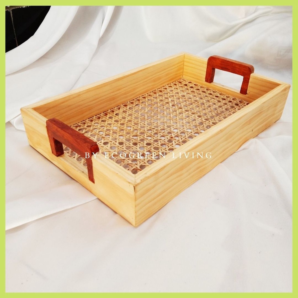 NAMPAN ANYAMAN BAKI ROTAN WEBBING - TRAY BAKI ROTAN