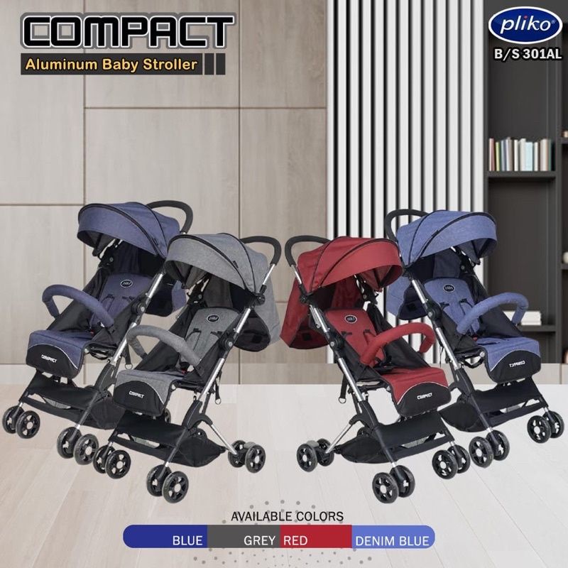 PLIKO COMPACT STROLLER 301 / BABY STROLLER KERETA DORONG BAYI / USIA 0-3 TAHUN CABIN SIZE / STROLLER