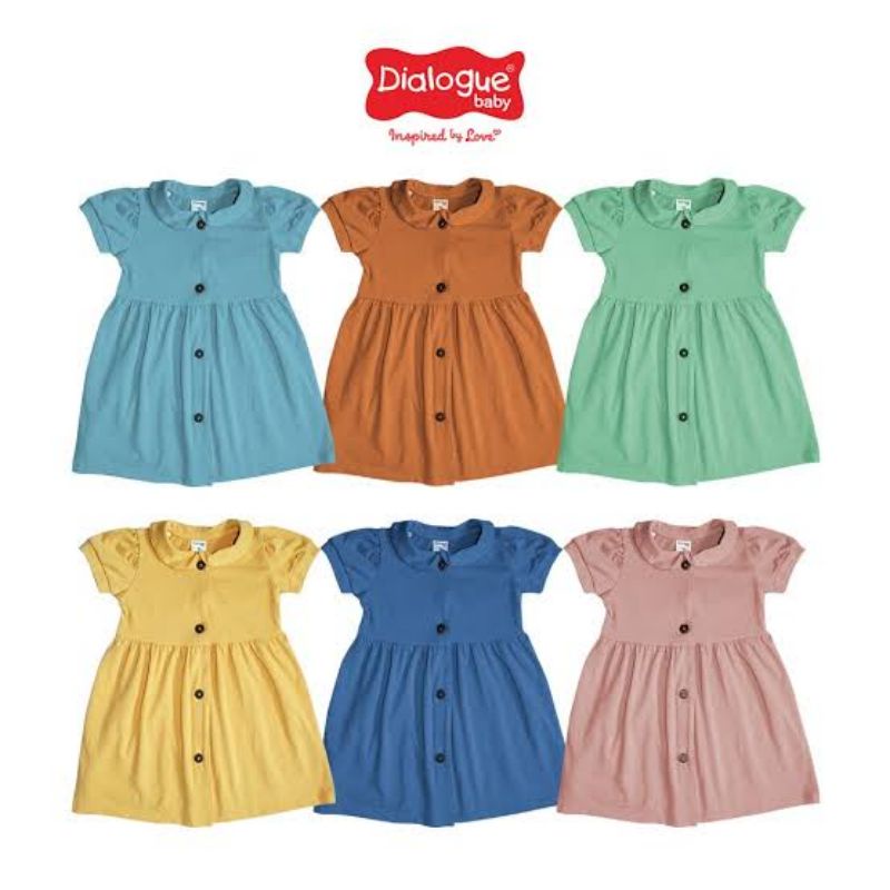 DIALOGUE Baby Dress Hanako Collar 1-4y