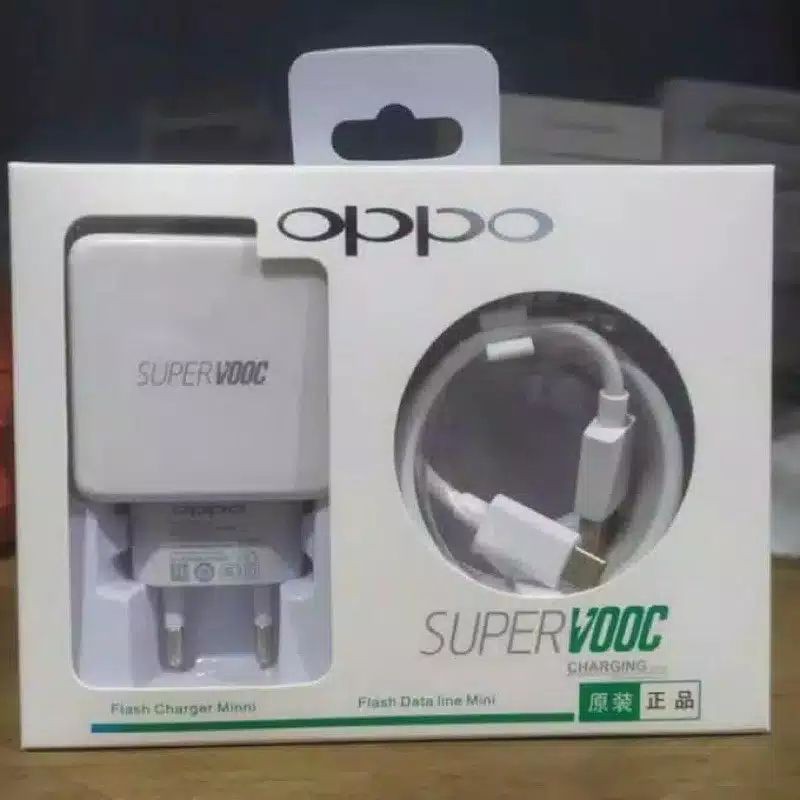 CHARGER OPPO R17 PRO A91 Original 100% SUPER VOOC 10V-5A MICRO USB &amp; TIPE C