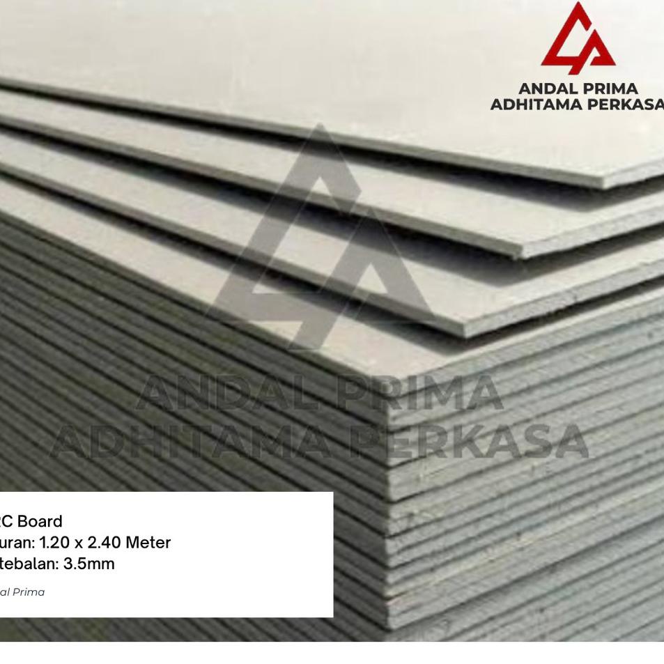 Dijamin Miring harga.. GRC Board 3.5mm 1.20 x 2.40 Meter - Papan GRC