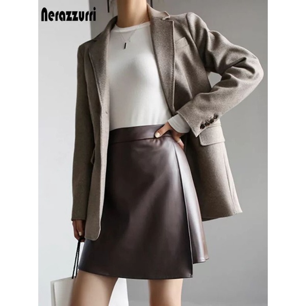 rok wanita/rok mini skirt leather