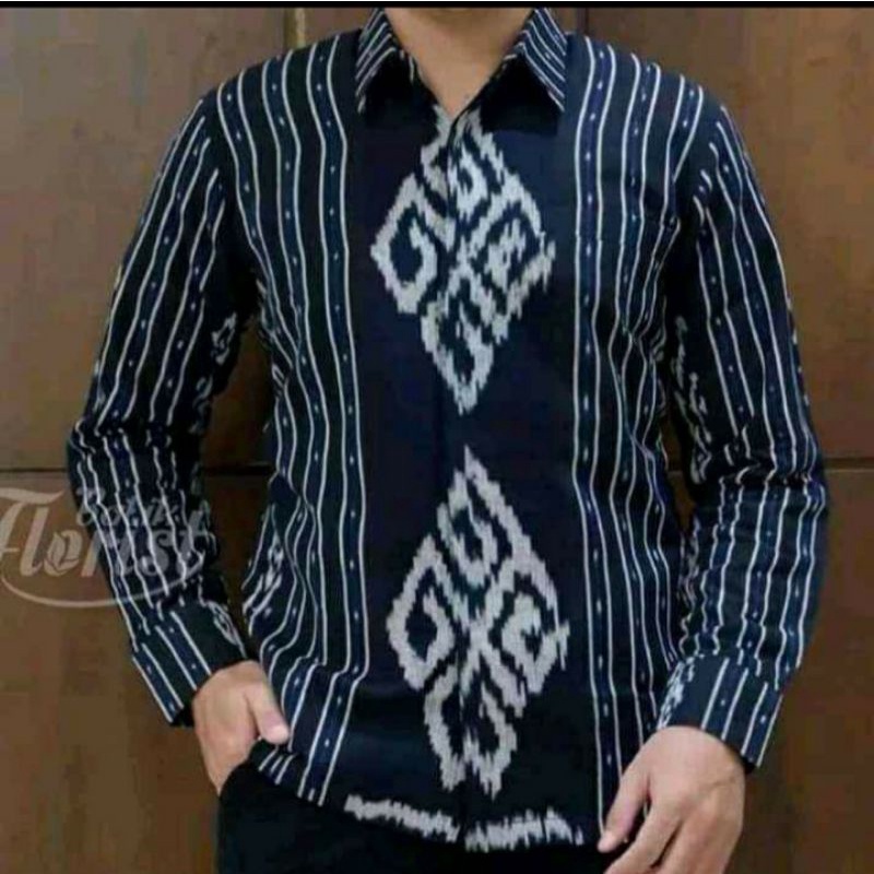 kemeja pria-kemeja tenun-kemeja kantor-hem tenun-baju tenun