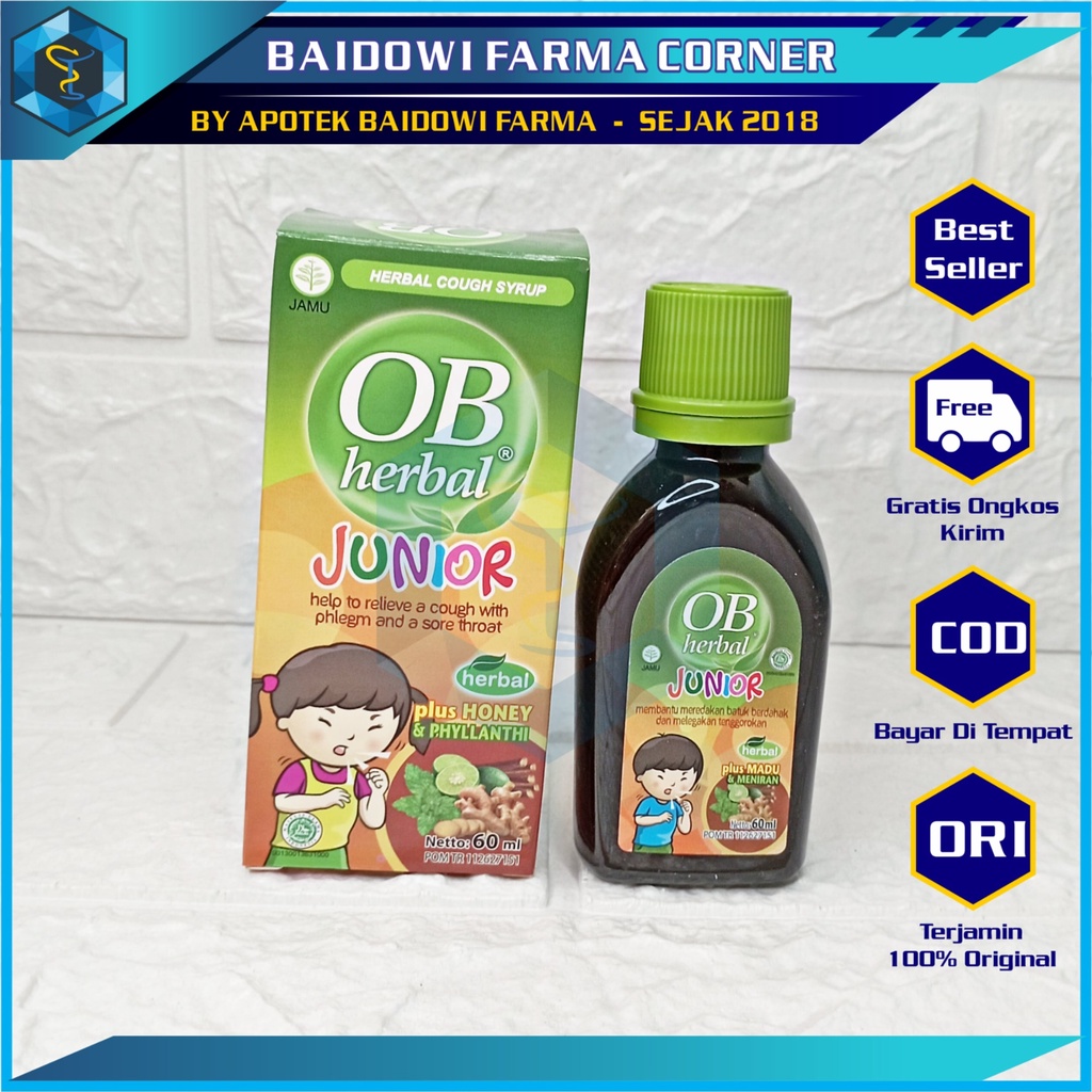 OB HERBAL ANAK JUNIOR SYRUP BATUK 60 ML
