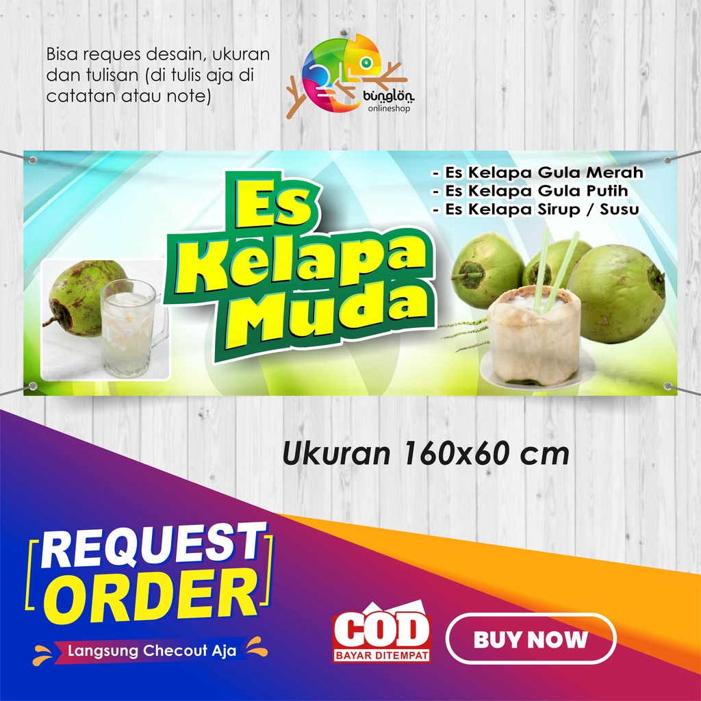 Spanduk Banner Es Kelapa Muda Murah