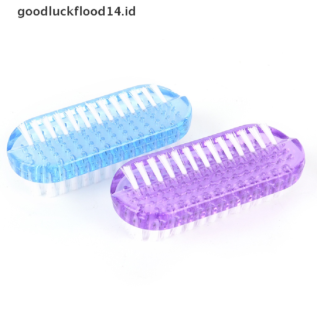 [OOID] Plastic Nail Cleaning Scrubbing Brush Double Sided Hand Nail Brush Cleaner ID