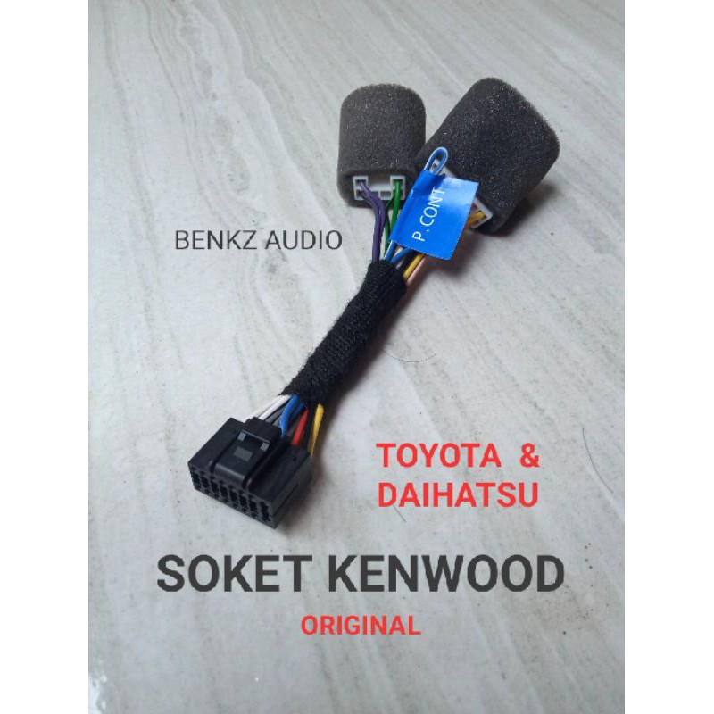 Soket tape kenwood untuk TOYOTA dan DAIHATSU SOKET HEAD UNIT KENWOOD untuk di toyota ORIGINAL