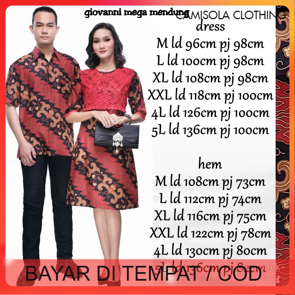 BATIK COUPLE KELUARGA SARIMBIT PASANGAN MUDA AYAH IBU ANAK  PREMIUM FAMILY JUMBO MODERN MURAH KEKINIAN TERBARU TUNIK DRESS  GIOVANNI MEGA MENDUNG CAMISOLA CLOTHING