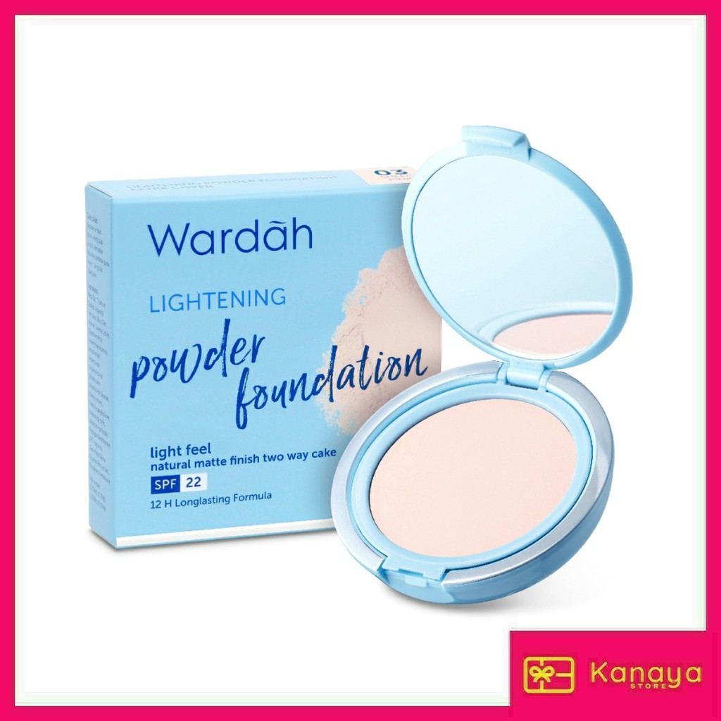 (BISA COD) Wardah Lightening Powder Foundation  - TWC Light Feel (Tempat / Kaca)