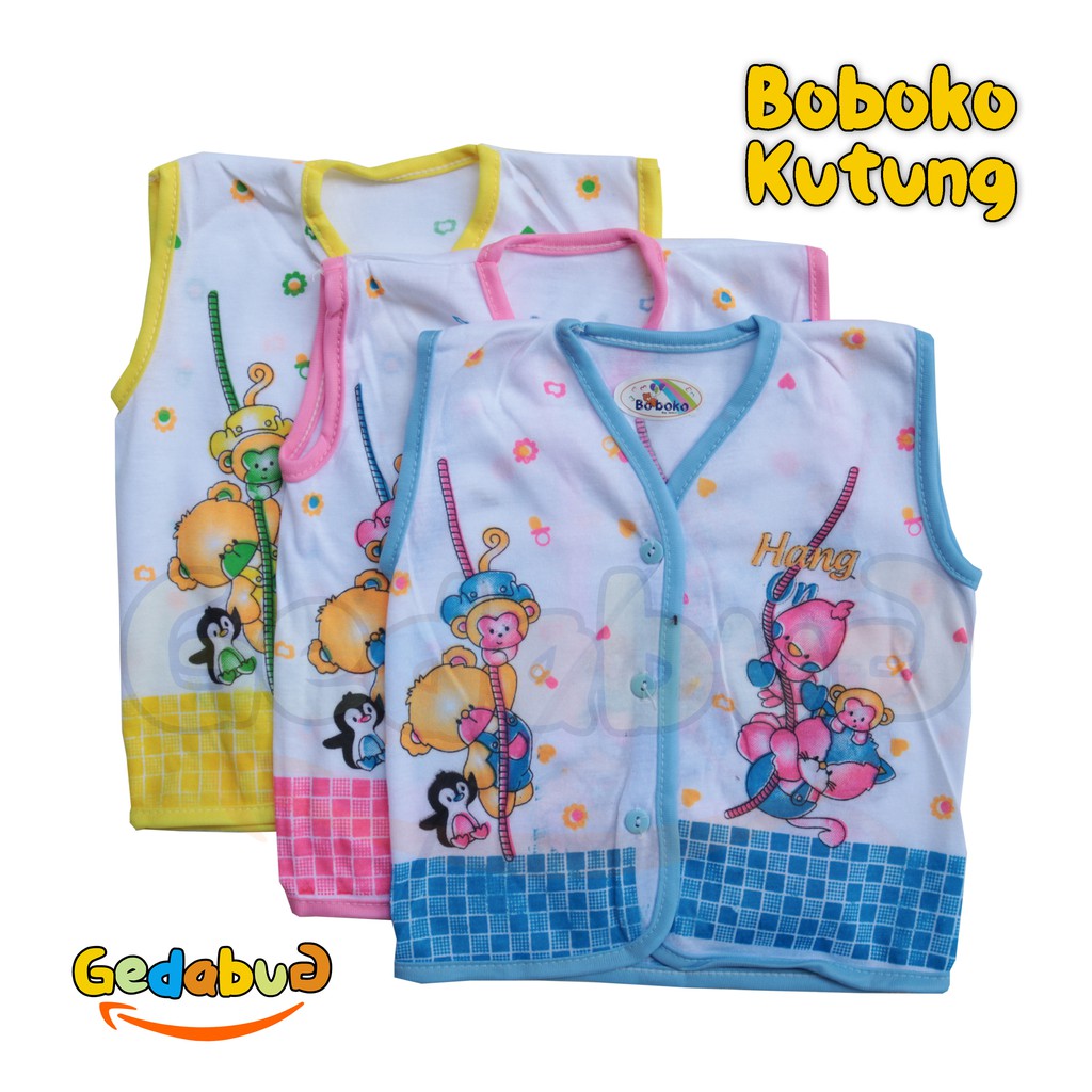 6pc - Baju Boboko Sablon KUTUNG | Perlengkapan Pakaian Bayi New Born