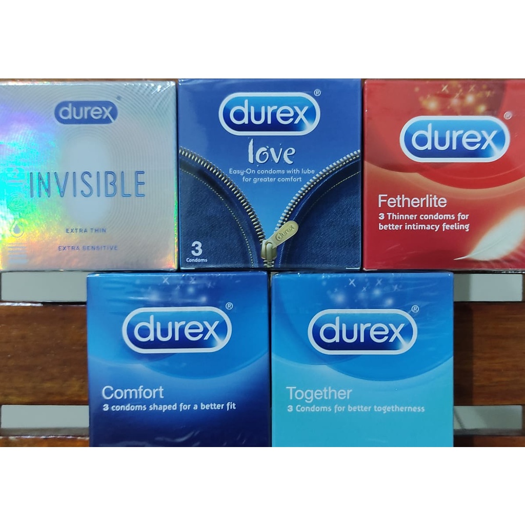 Durex All Variant Isi 3 / Love / Comfort / Fetherlite / Together / Invisible / Close Fit / PleasureMax