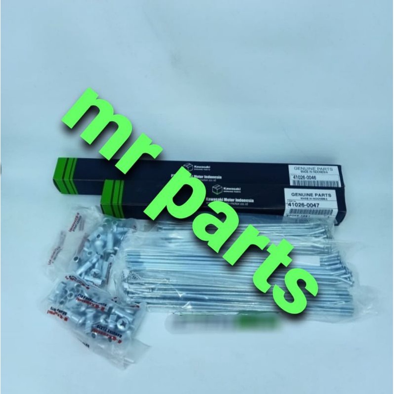 jari jari ruji ring 19 16 set depan belakang hole 28 klx 150 s original