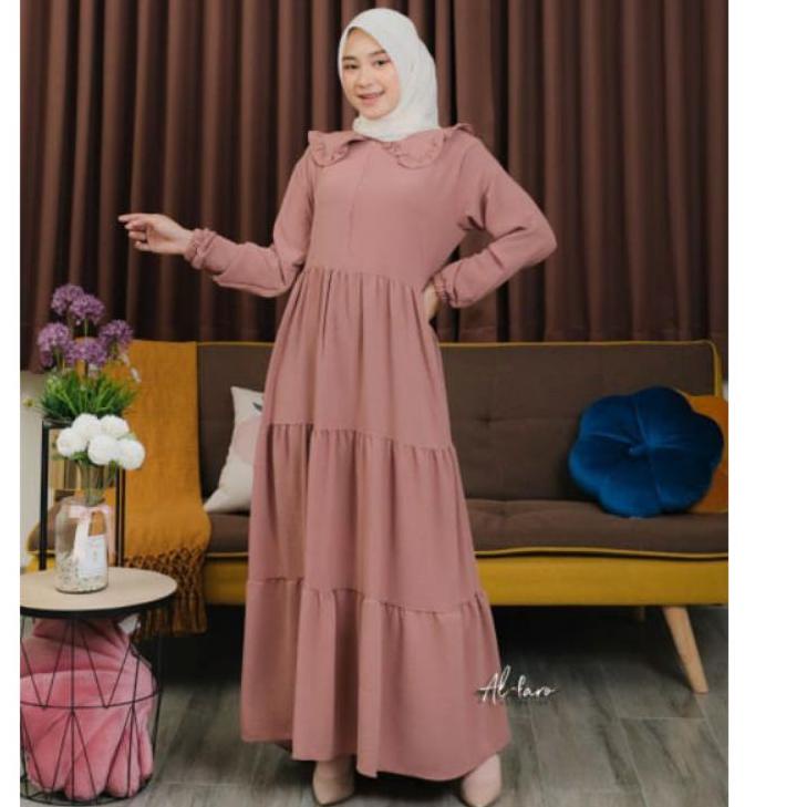 Gamis Crinkle Airflow Gamis Rayon Premium Gamis Rayon Polos Midi Dress Hanum Dress Gamis Sojin Midi 