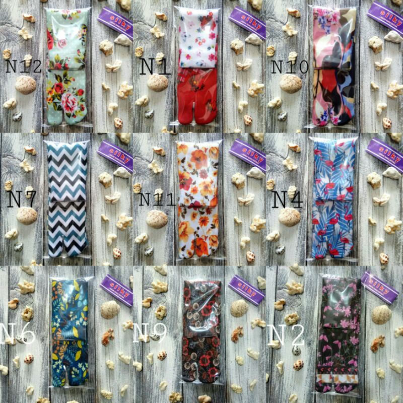 12 MOTIF KAOSKAKI  PRINTING MUSLIMAH KAOSKAKI PRODUKSI SENDIRI BAHAN BAGUS HARGA HEMAT