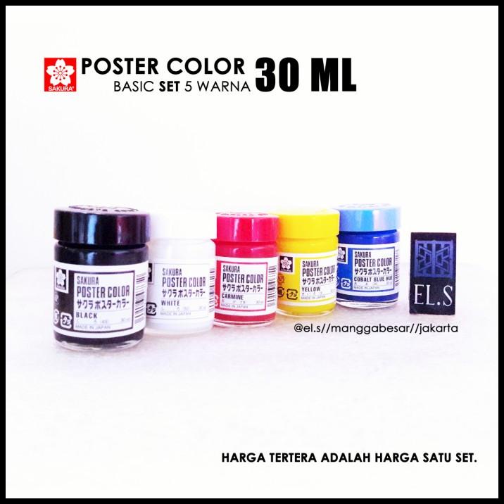 

Sakura Poster Color 30 Ml Set 5 Warna Basic