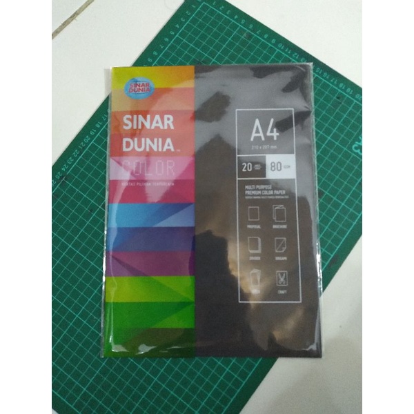 Kertas Hitam Sidu HVS A4 80gsm 20 lembar