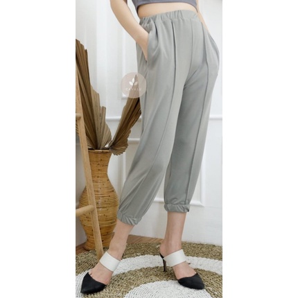 Jogger Pants  Celana Panjang Wanita Strech Korean Long Pants Jersey CAVALU 157 Carmen