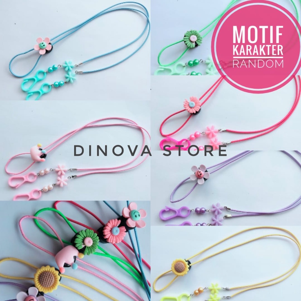 strap masker tali polos elastis bintang kecil stoper hias/konektor masker/strap masker hijab 2in1/tali masker/konektor masker/strap masker anak dewasa/dinova store/pgx