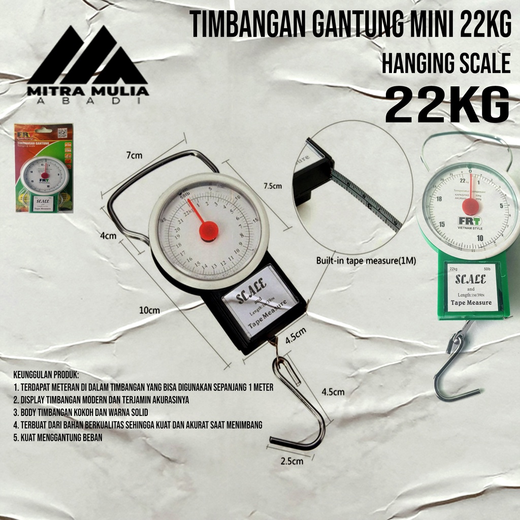 Timbangan Gantung Mini 22kg | Hanging Scale 22kg