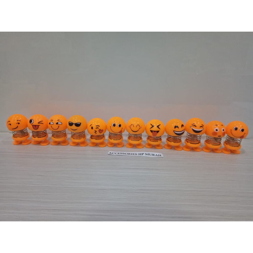BONEKA EKSPRESI + LAMPU/BONEKA MUSIM SEMI / MAINAN MOBIL / BONEKA KEPALA GOYANG / PENGHILANG STRESS