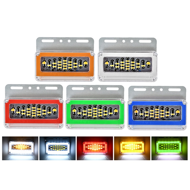 TK 1PC DC 24V 9D LED Side Marker Lights Car Lights Warning Tail Light Auto Trailer Truck Lamps