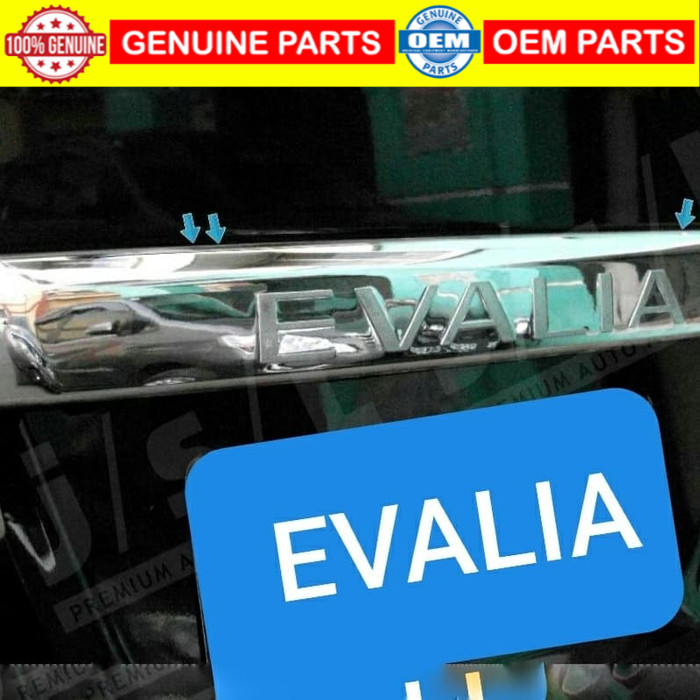 Evalia Cover Finisher pintu Bagasi Chrome trunk lid Nissan aksesoris