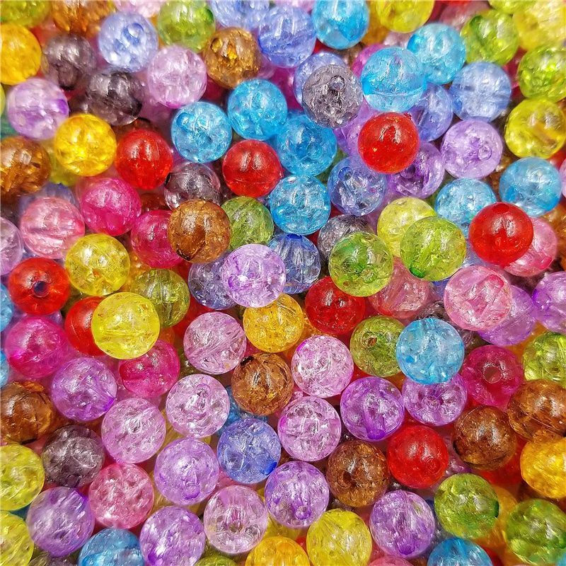 50gr Manik Ice Retak 8, 10, 12mm - Monte Kaca - Manik Kaca - Manik Manik Bulat 10mm - Mote Es Retak