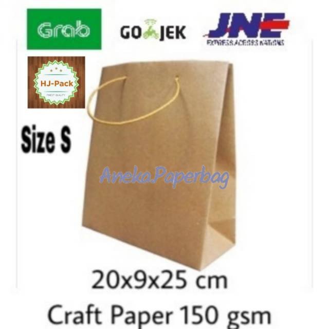 

MINIMAL ORDER 20 PCS ! Paperbag coklat polos ukuran 20x9x25 goodiebag polos 20x9x25 Best Seller