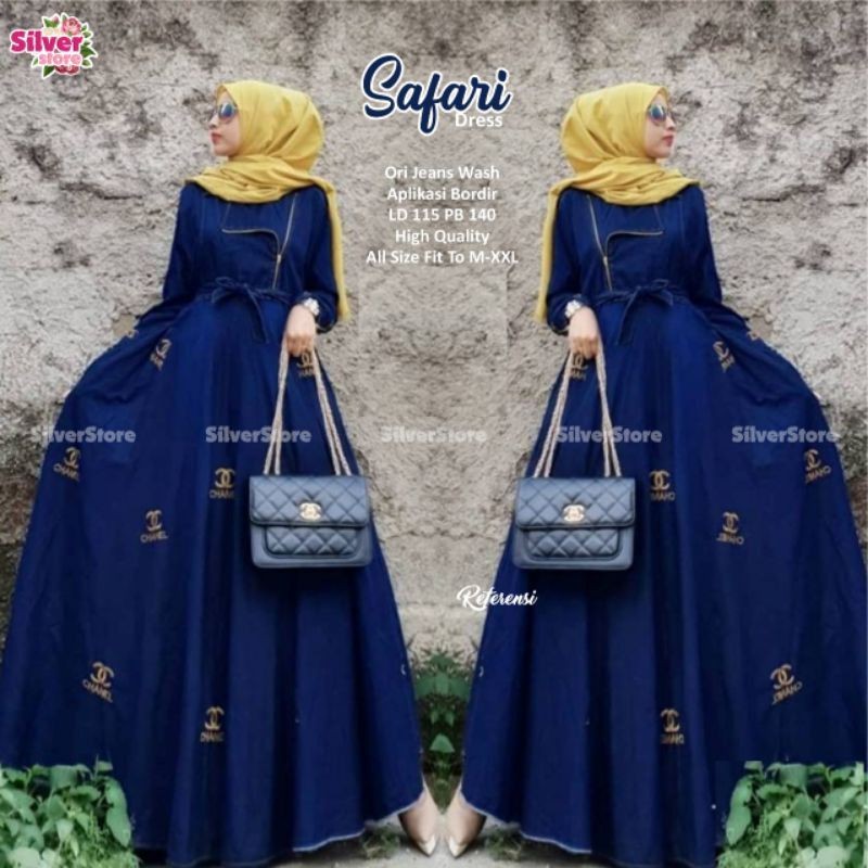 BAJU DRES WANITA SAFARI HALUS