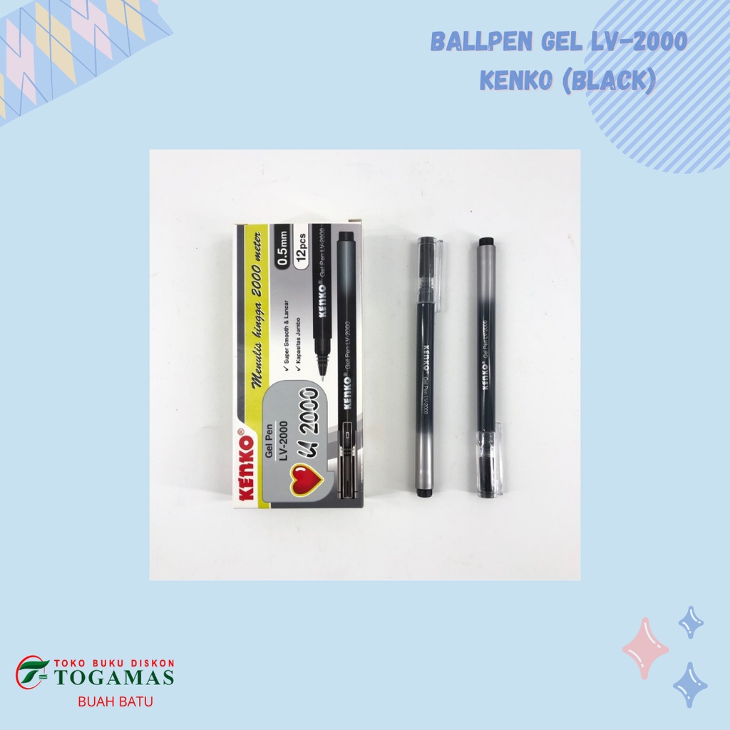 

BALLPEN GEL LV-2000 KENKO (BLACK)
