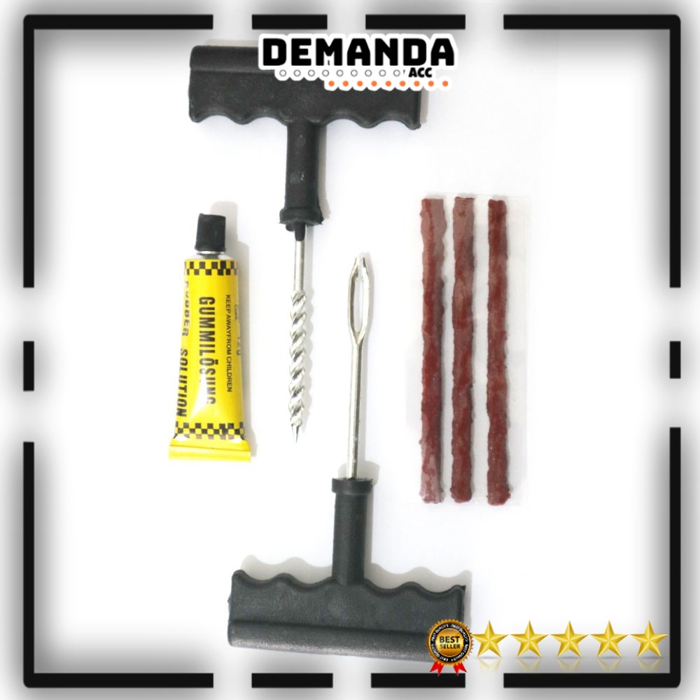 Tubeless Tire repair kit alat paket tambal ban tubles lengkap