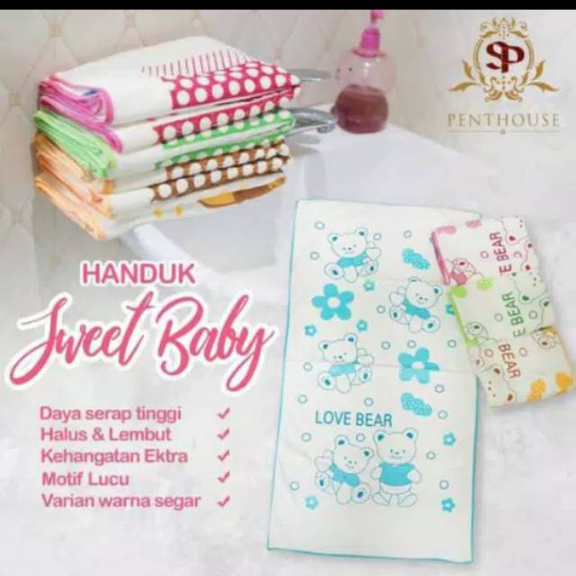 handuk bayi SWEET BY PENTHOUSE JUMBO 120×60 /perlengkapan bayi