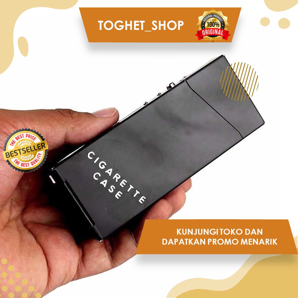 Kotak Rokok Fashion Aluminium Cigarette Case Kotak Penyimpanan Rokok Desain Simpel Elegan Kotak Roko