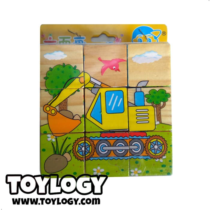 Termurah Mainan Edukasi Puzzle Balok Kayu Kontruksi - Wooden Puzzle