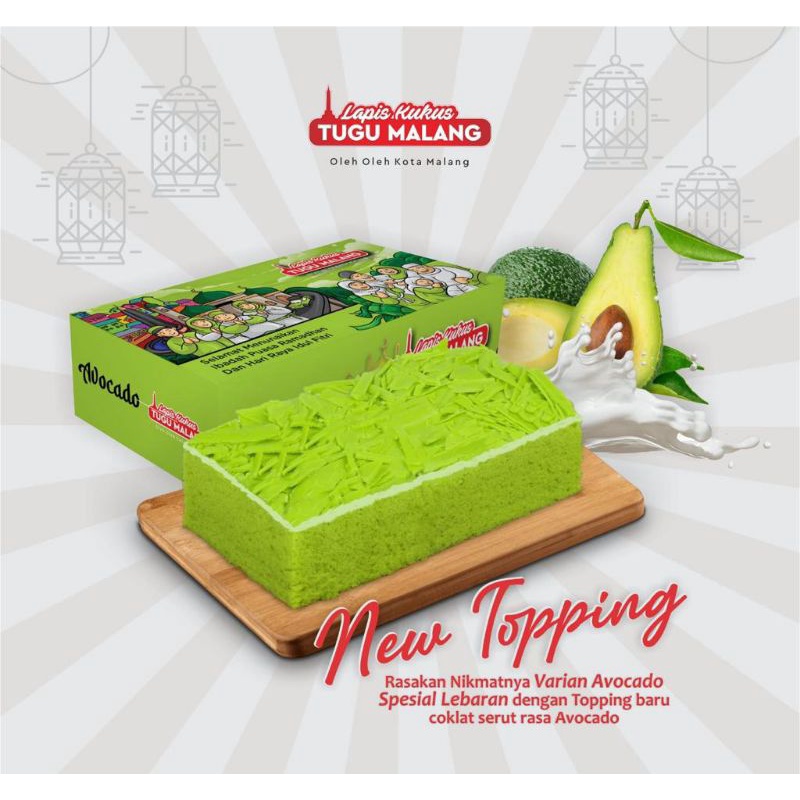 

Lapis Kukus Tugu Malang Avocado New Topping Free Bubble Dan Dus