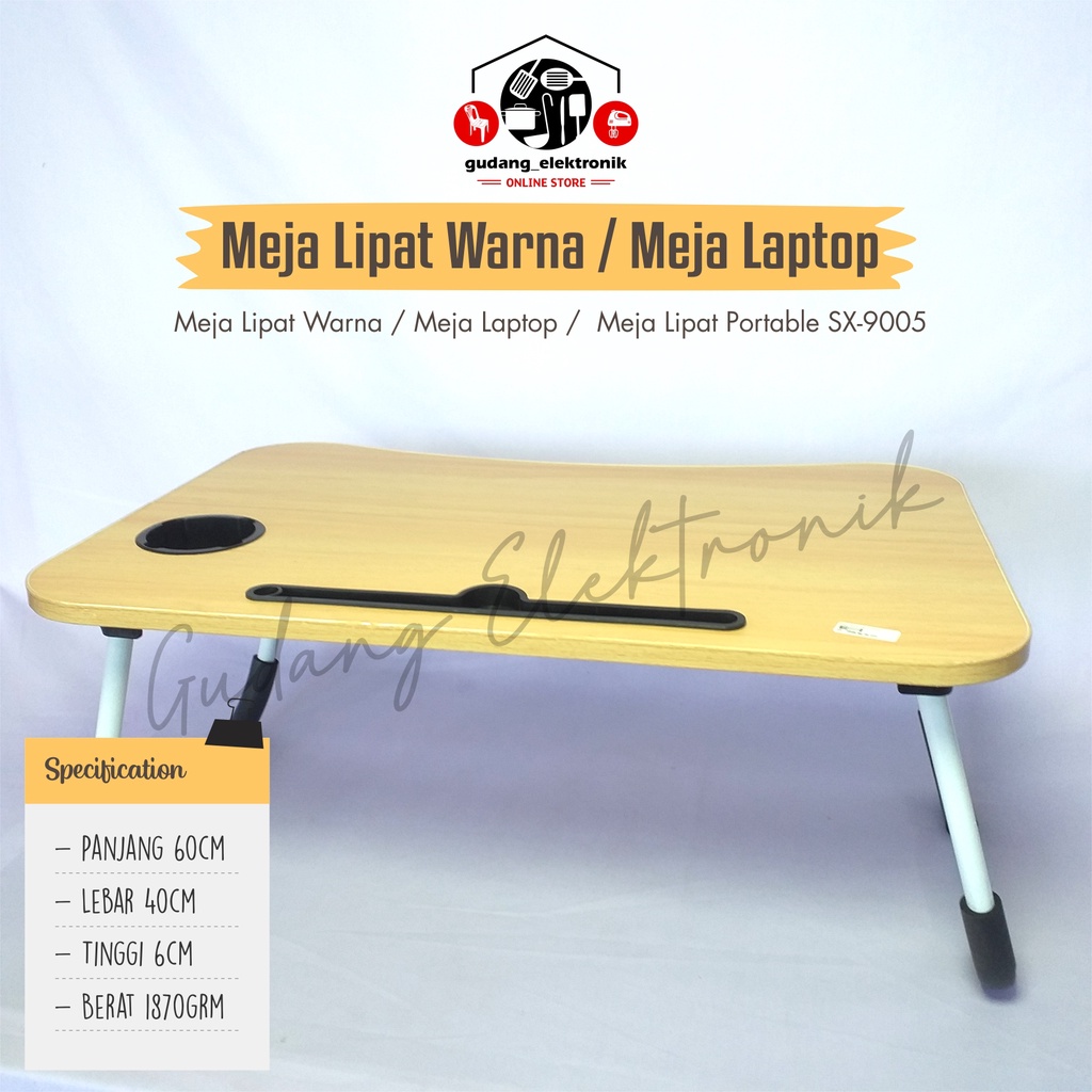Meja Lipat Besar 60 x 40 cm Meja Lipat Laptop Besar Meja Laptop Meja Lipat Anak Meja Lipat Portable 