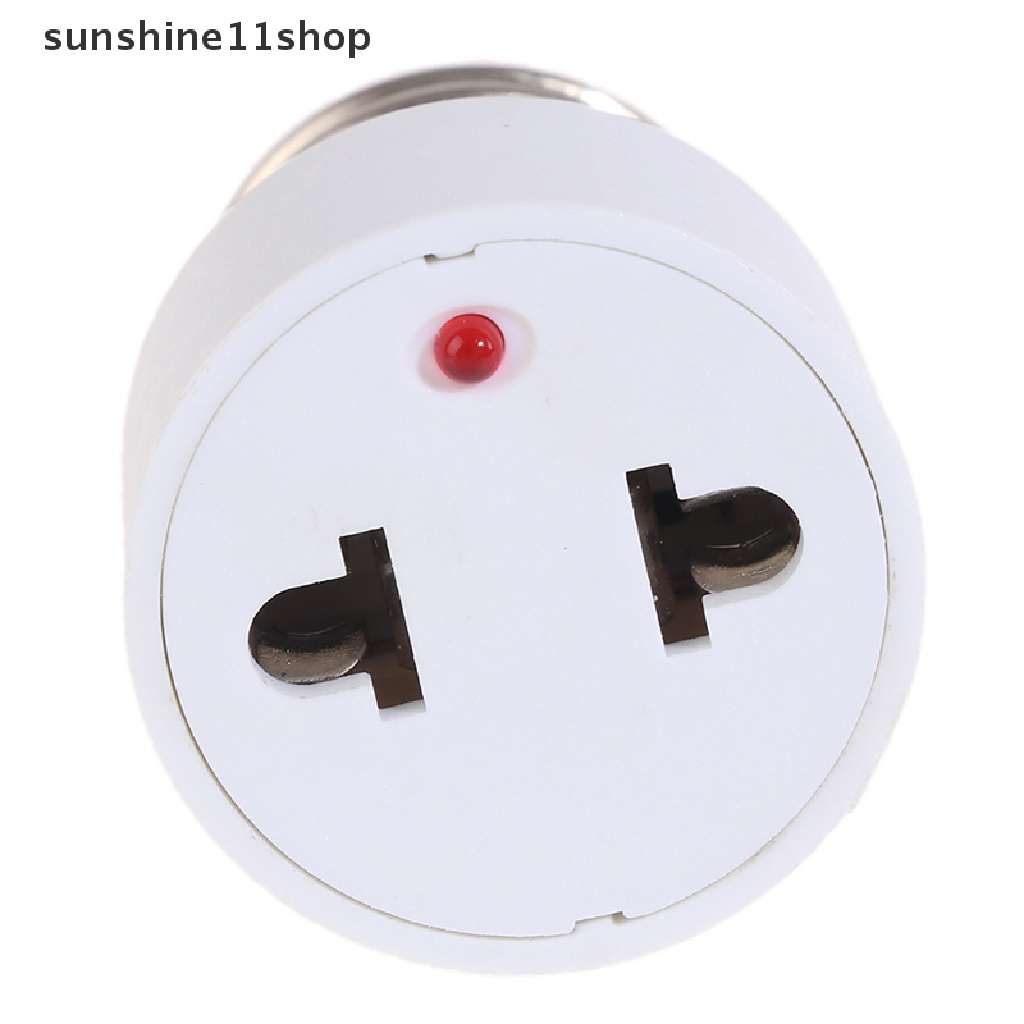 Sho Adaptor Dasar Bohlam Lampu E27 220V Plug US / EU Bahan ABS Warna Putih