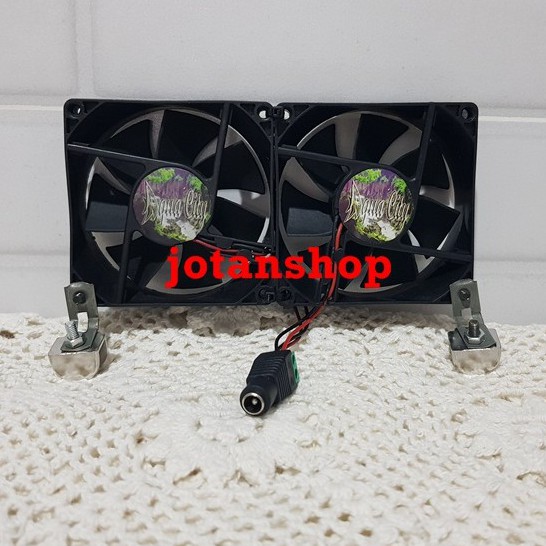 Cooling fan DIY Double 2 kipas pendingin aquarium aquascape